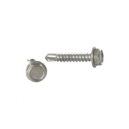 1 x Selbstbohrende Schrauben Sechskantkopf 6,3 x 19 Edelstahl A4
