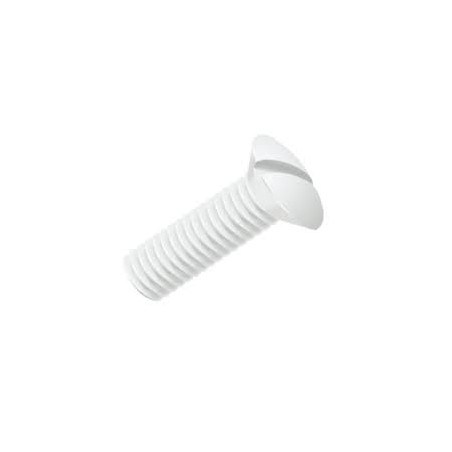 1 x Metallschrauben Flacher Senkkopf Gespalten M8X60 natürlich nylon
