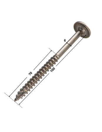 1 x Spanplattenschrauben Edelstahl A2 6x100 Mit...