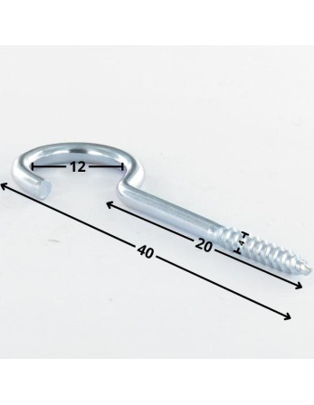 1 x Haken SCHRANK 4x20 Mit Gewinde 13...