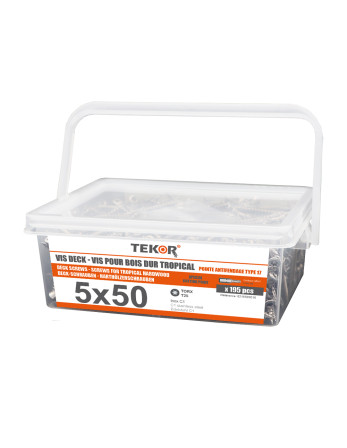1 x Eimer mit 195 Terrassenschrauben TEKOR 5x50...