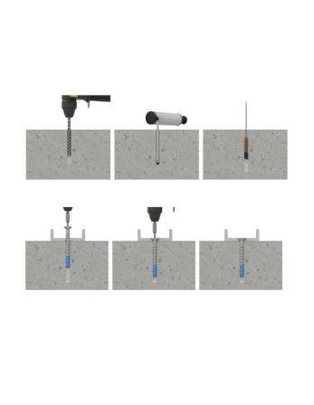 1 x Betonschraube Senkkopfschraube T50 10x90...