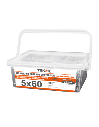 1 x Eimer mit 195 Terrassenschrauben TEKOR 5x60...