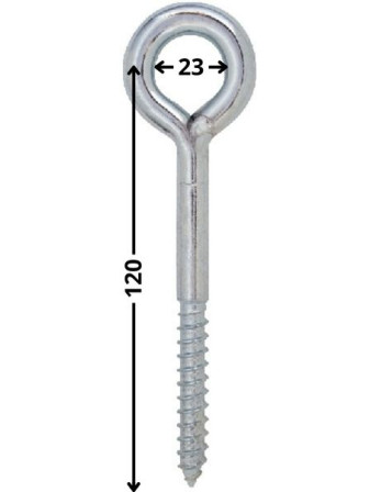 1 x Befestigungsöse für Gerüst 12x120 Auge 23...