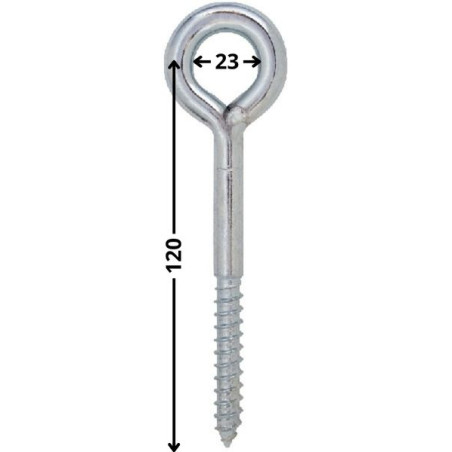 1 x Befestigungsöse für Gerüst 12x120 Auge 23 Verzinkt