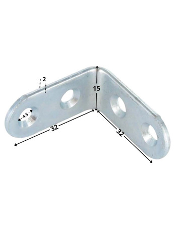 1 x Halterungen 32x32x15 4 Löcher Durchmesser...