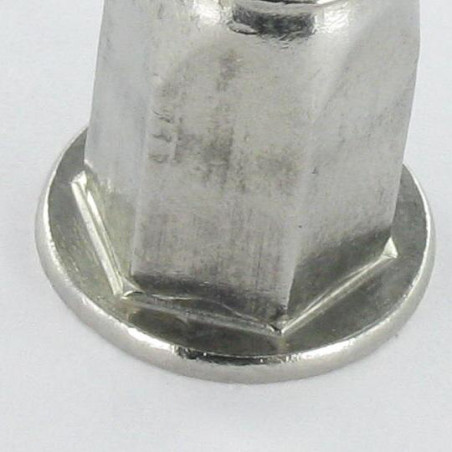 1 x Blindnietmuttern Edelstahl Flachkopf Sechskant M4X11 INPTH 20