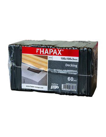1 x Los von 60 Balkenschutzpolster 100x100x3 EPDM