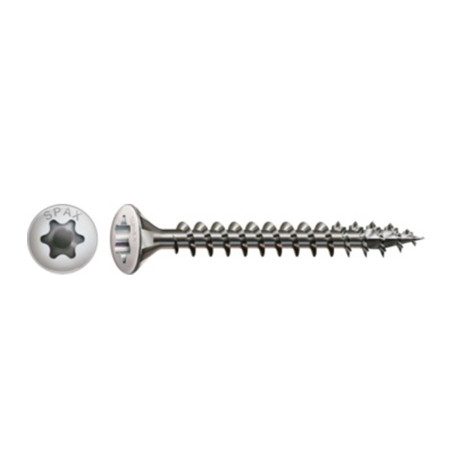 1 x Spax Holzschraube Flacher Senkkopf T-STAR T20 4x45 Gesamtgewinde Edelstahl A2