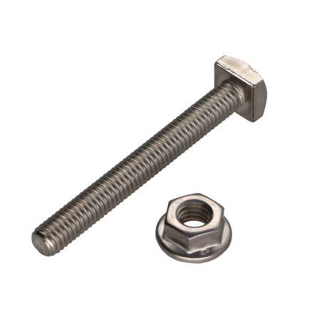 1 x Schachtel mit 50 T.CAR 6X50 +50 Mutter Gezahnt M6 Edelstahl A2