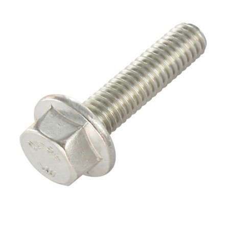 1 x Metallschrauben Sechskantkopf Kreuzschlitz mit gezahntem Flansch M10x90 Edelstahl A4