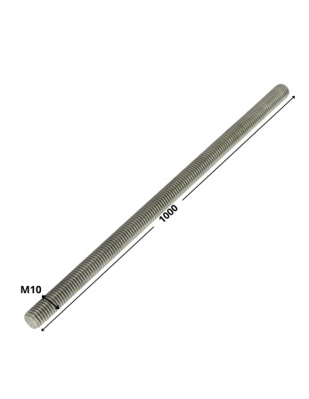1 x Gewindestange M10 Länge 1 Meter Edelstahl A4