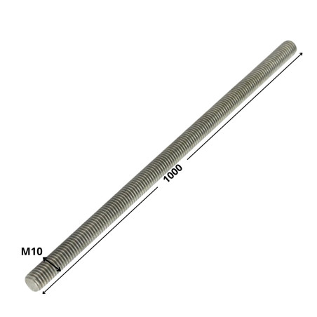 1 x Gewindestange M10 Länge 1 Meter Edelstahl A4