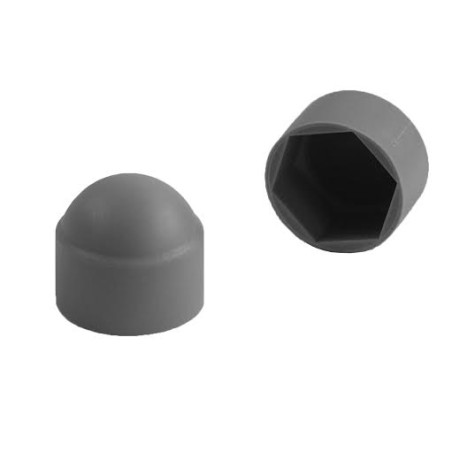 1 x Abdeckkappe für Muttern oder Schraubenkopf Sechskantkopf M6 Polyethylen RAL7001 Eben 10