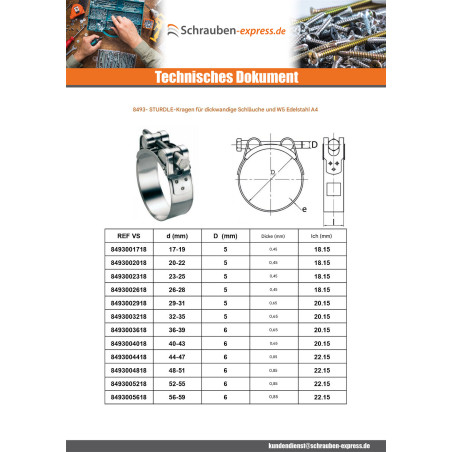 1 x Gelenkbolzenschelle für dicke und verstärkte Röhre Edelstahl W5 Durchmesser 32 für 35