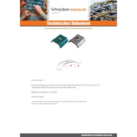 1 x Kalotten mit wasserfesten EPDM-Dichtung 30x25 Aluminium RAL7015 schiefergrau