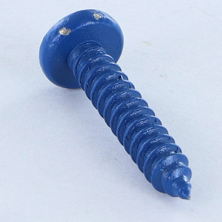1 x Blechschraube Edelstahl A2 breitem gewölbtem kopf Pozi 4,8 x 25 Blau RAL5010
