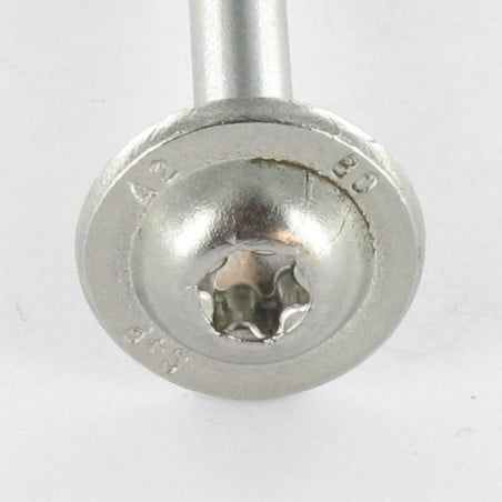 1 x Spanplattenschrauben Edelstahl A2 8x340 Mit Gewinde 80 T40 Kopf-Durchmesser 20