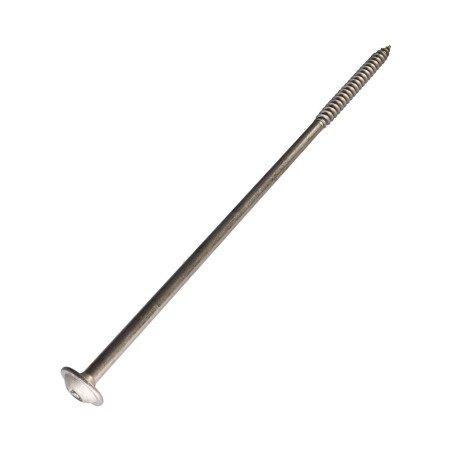1 x Spanplattenschrauben Edelstahl A2 8x220 Mit Gewinde 80 T40 Kopf-Durchmesser 20