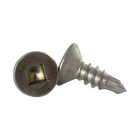 1 x Selbstbohrende Schrauben Edelstahl A2 Senkkopfschraube Carr 4,8 x 32 Viereckig 2