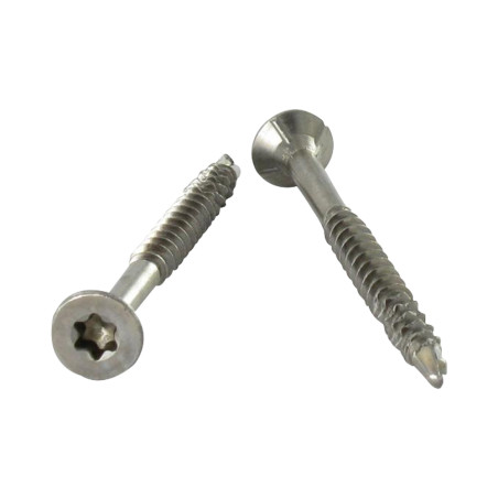 1 x Spanplattenschrauben Selbstbohrende Schrauben Senkkopfschraube Gezahnt 5x50 T25 Edelstahl A2