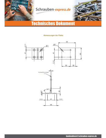 1 x KIT Montageplatte BEIN Von STÄRKE Grau