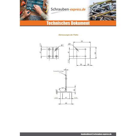 1 x KIT Montageplatte BEIN Von STÄRKE Grau