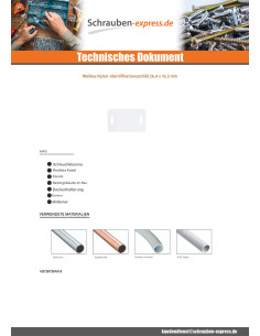 PLATTE IDENTIFIKATION Nylonstrumpfhose 26,4 x 16,2 2