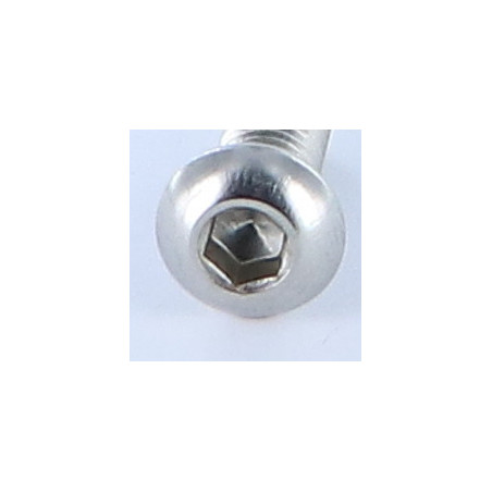 1 x Metallschrauben Flachrundschraube mit Innensechskant M8x12 Gesamtgewinde Schraubenschlüssel 5 Edelstahl A4