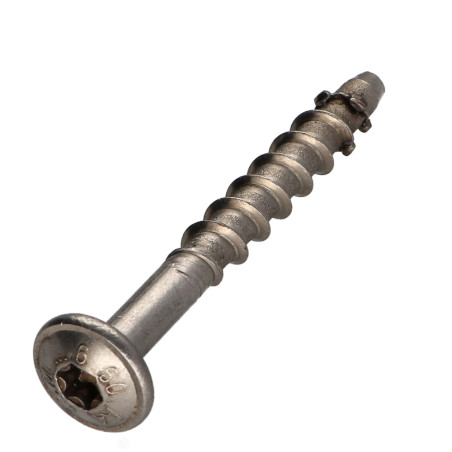 1 x Betonschraube Kopf Flachkopf T30 Edelstahl A4 7,5 x 50