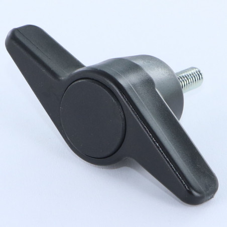1 x Kreuzgriff schwarzes Nylon MÄNNLICH M10x30