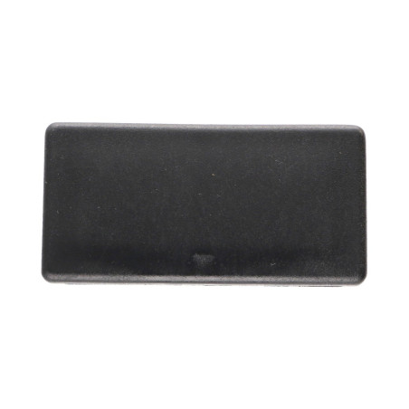 1 x Rechteckige Kappe für Tube 80x40 Rohrwandstärke 1 für 3 Schwarzes Polyethylen