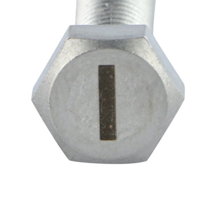 1 x Metallschrauben Sechskantkopf 8x35 Edelstahl A4 mit Buchstabengravur "ICH"