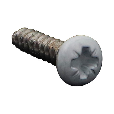 1 x Blechschraube Edelstahl A2 breitem gewölbtem kopf Pozi 3,5 x 16 RAL9016 signalweiß