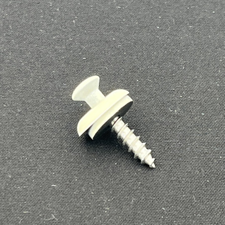 1 x Holzschrauben Flacher Senkkopf T20 Edelstahl A2 RAL9010 reinweiß 4,5 x 25 Scheibe mit EPDM Neopren-Dichtung