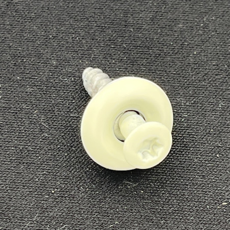 1 x Holzschrauben Flacher Senkkopf T20 Edelstahl A2 RAL9010 reinweiß 4,5 x 25 Scheibe mit EPDM Neopren-Dichtung
