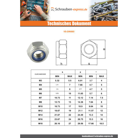 1 x Sicherungsmutter M18 Edelstahl A4