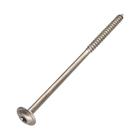 1 x Spanplattenschrauben Edelstahl A2 8x170 Mit Gewinde 80 T40 Kopf-Durchmesser 20