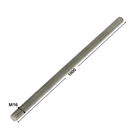 1 x Gewindestange M16 Länge 1 Meter Edelstahl A4