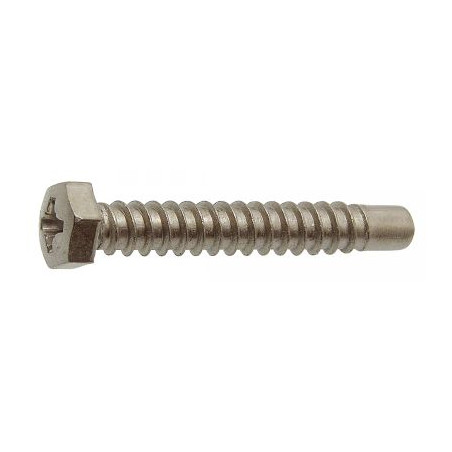 1 x Blechschraube Sechskantkopf Pozi Pilot Spitze Edelstahl A2 5,5 x 45 Mit Gewinde 40