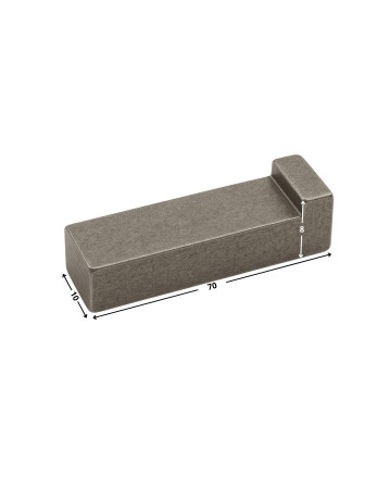 1 x Keil mit Absatz Rohstahl 10x8 Länge 70