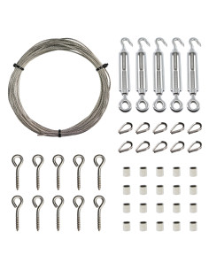 Kit 30 Meter Edelstahlkabel Durchmesser 2