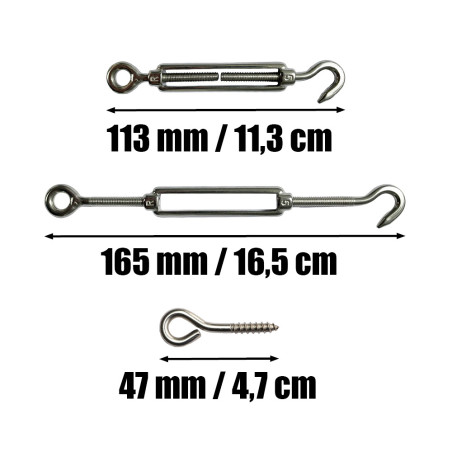 1 x Kit 30 Meter Edelstahlkabel Durchmesser 2