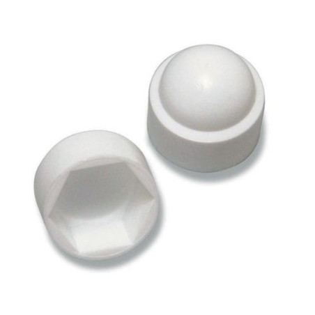 1 x Abdeckkappe für Muttern oder Schraubenkopf Sechskantkopf M30 Weißes Polyethylen Eben 46