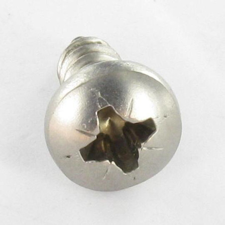 1 x Blechschraube Edelstahl A2 breitem gewölbtem kopf Pozi 4,2 x 16
