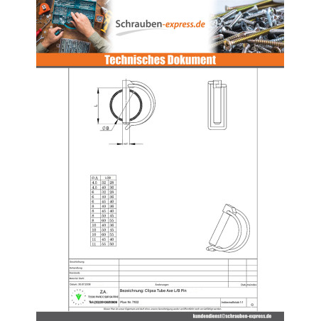 1 x Klappstecker 6x45 Für Tube Dichromat