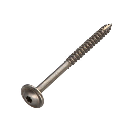 1 x Spanplattenschrauben Edelstahl A2 4x65 Mit Gewinde 36 T20 Kopf-Durchmesser 12