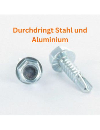 1 x Selbstbohrende Schrauben Sechskantkopf 4,8...