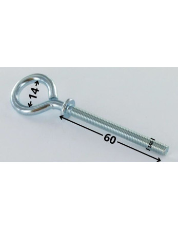 1 x Ringschraube Metalle mit flansch 6x60 Verzinkt