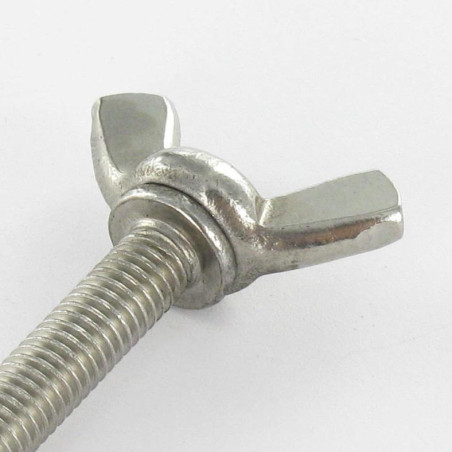 1 x Schraube Flügel M8x25 Amerikanische Form Edelstahl A2